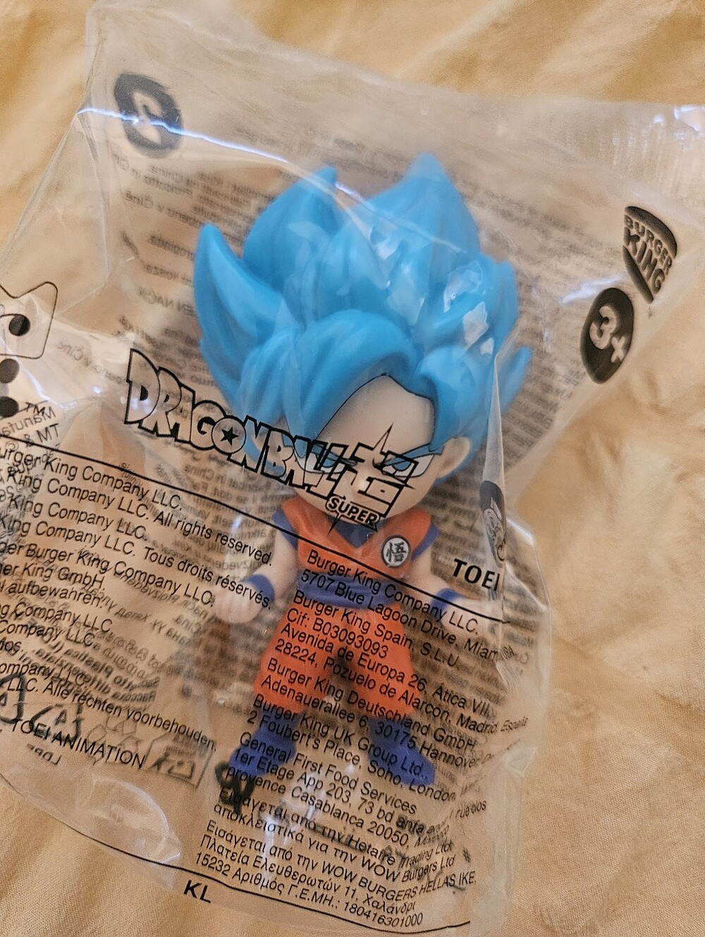 Burger King - Dragonball Z Super Saiyan Blue Goku Toy